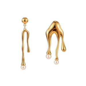 BOUCLES D’OREILLES ASSA ASYMÉTRIQUE ACIER INOXYDABLE