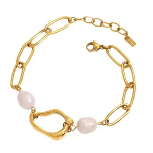 BRACELET ANNA ACIER INOXYDABLE ET PERLE